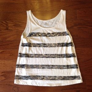 LOFT tank off white with black accents